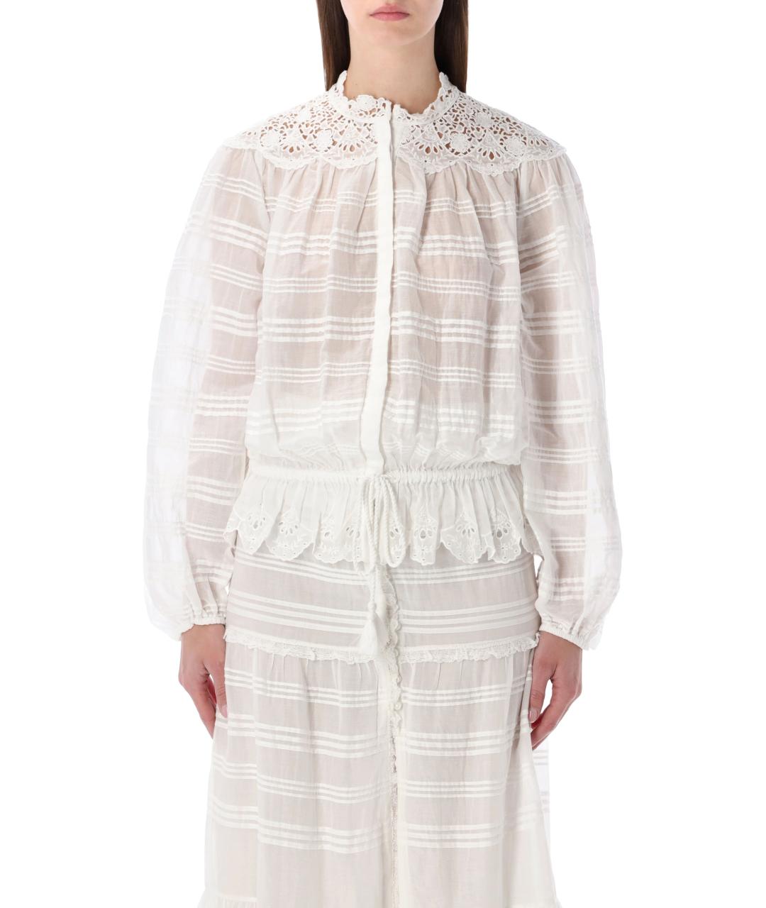 ISABEL MARANT ETOILE Белая хлопковая рубашка, фото 2