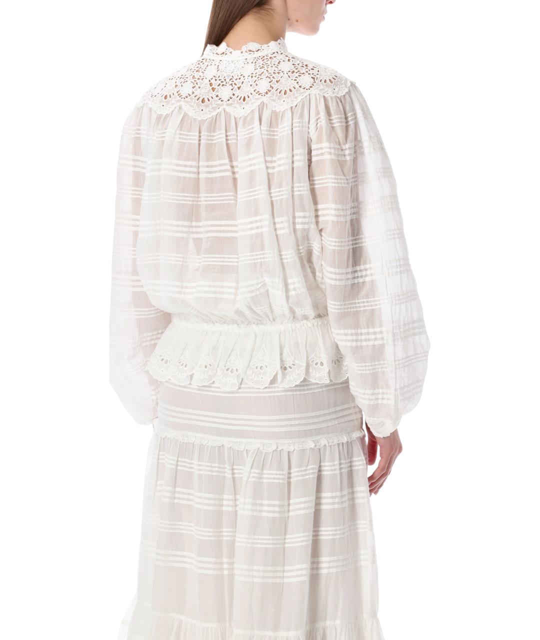 ISABEL MARANT ETOILE Белая хлопковая рубашка, фото 3