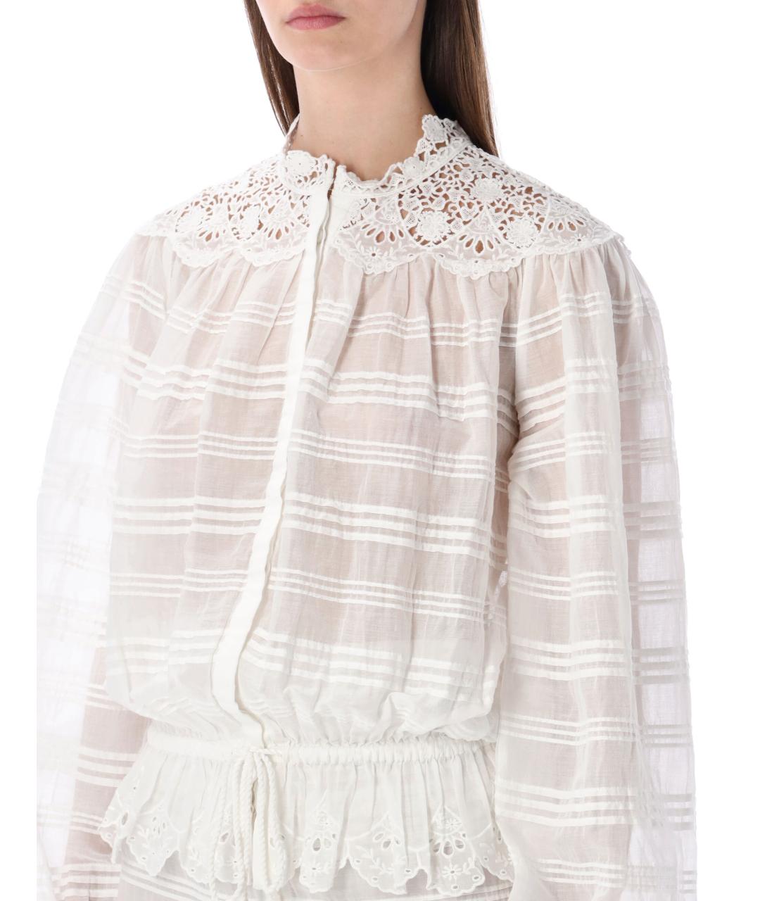 ISABEL MARANT ETOILE Белая хлопковая рубашка, фото 4