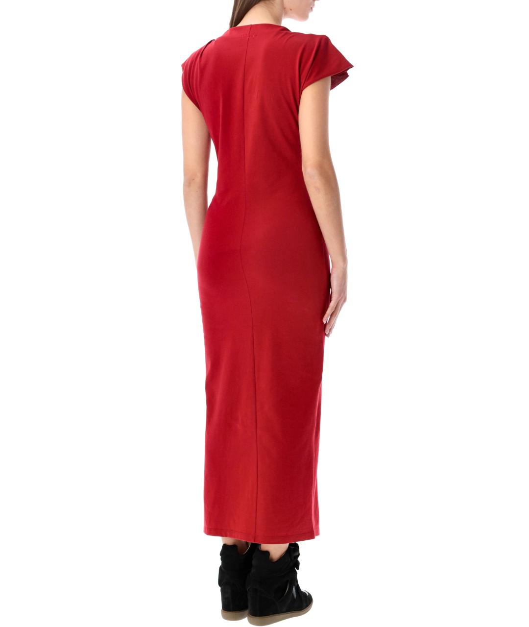 ISABEL MARANT ETOILE Красное хлопковое вечернее платье, фото 3