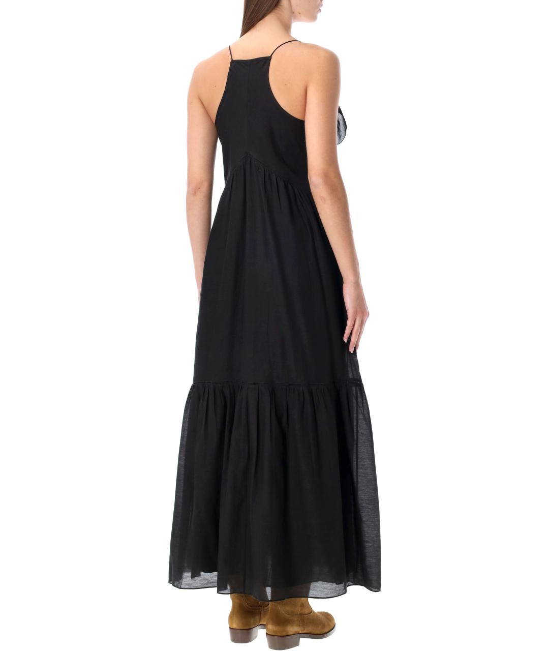 ISABEL MARANT ETOILE Черное хлопковое вечернее платье, фото 3