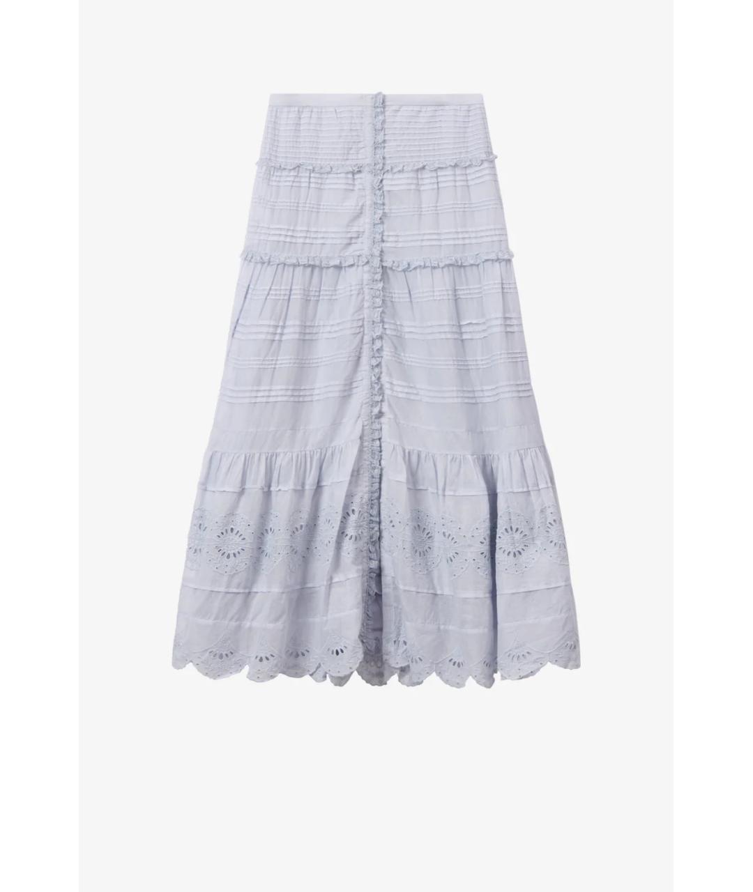 ISABEL MARANT ETOILE Серая хлопковая юбка макси, фото 1