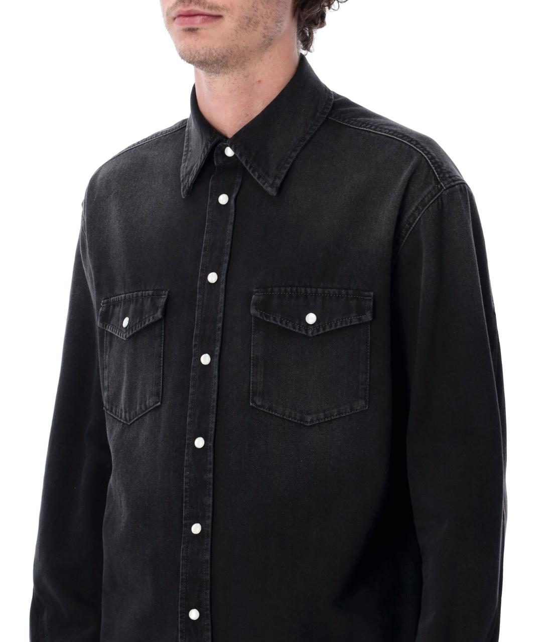 GIVENCHY Черная хлопковая кэжуал рубашка, фото 4