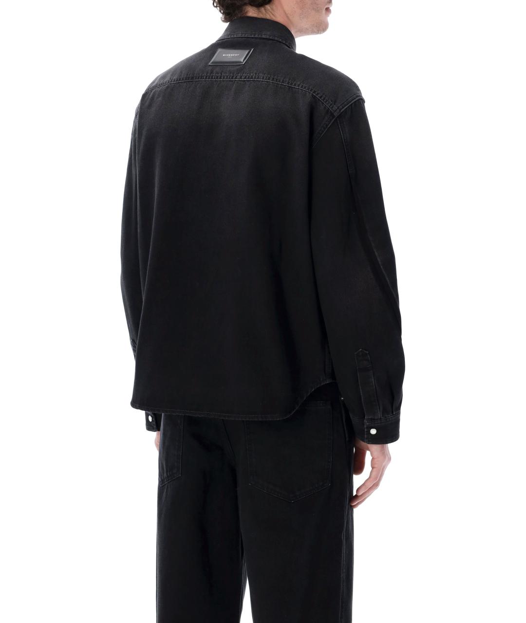 GIVENCHY Черная хлопковая кэжуал рубашка, фото 3