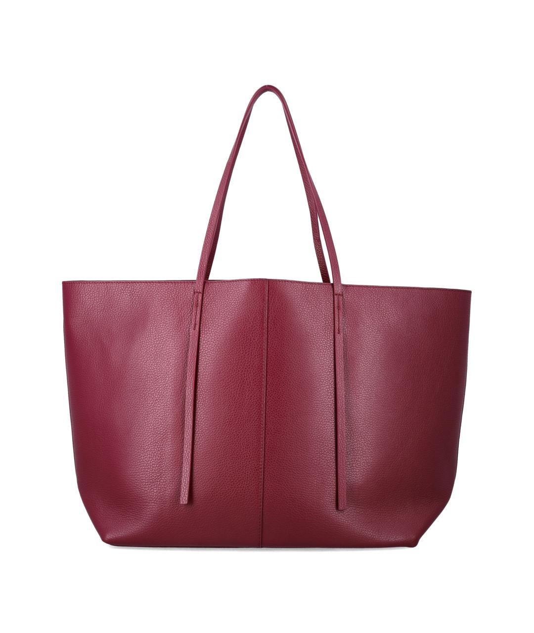 BY MALENE BIRGER Красная кожаная сумка тоут, фото 3