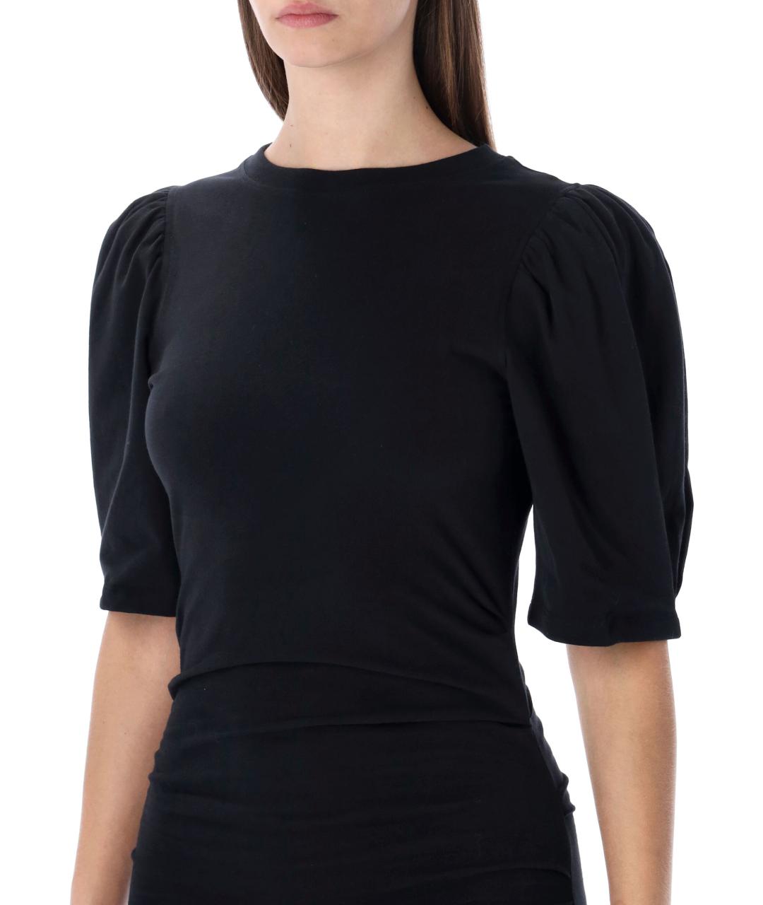 ISABEL MARANT ETOILE Черное хлопковое повседневное платье, фото 4