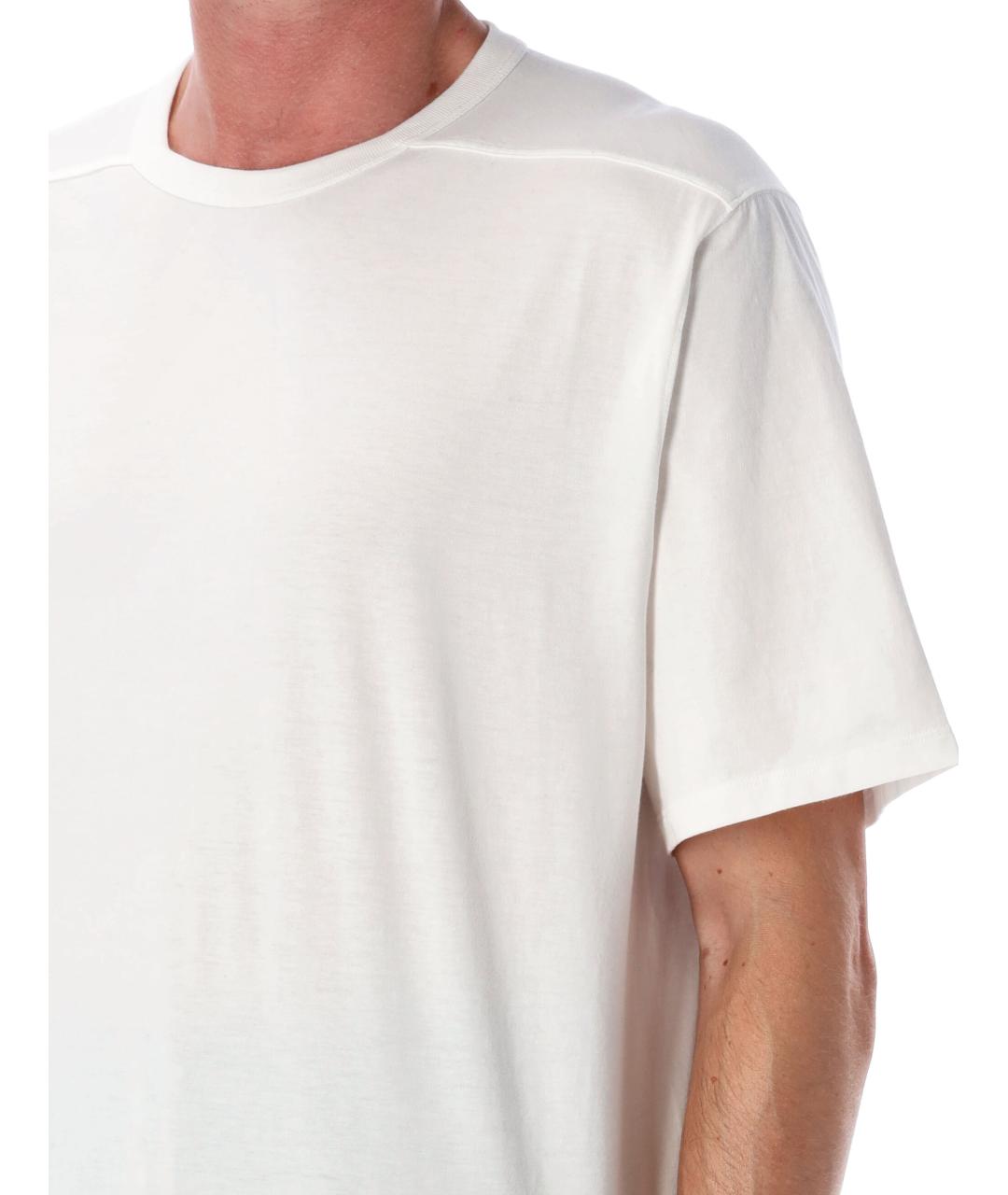 RICK OWENS Белая хлопковая футболка, фото 3