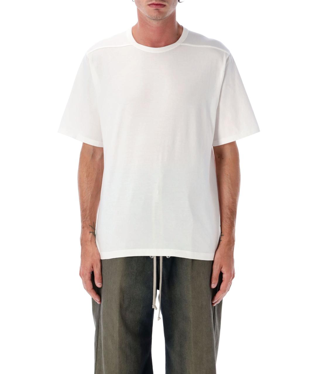 RICK OWENS Белая хлопковая футболка, фото 4