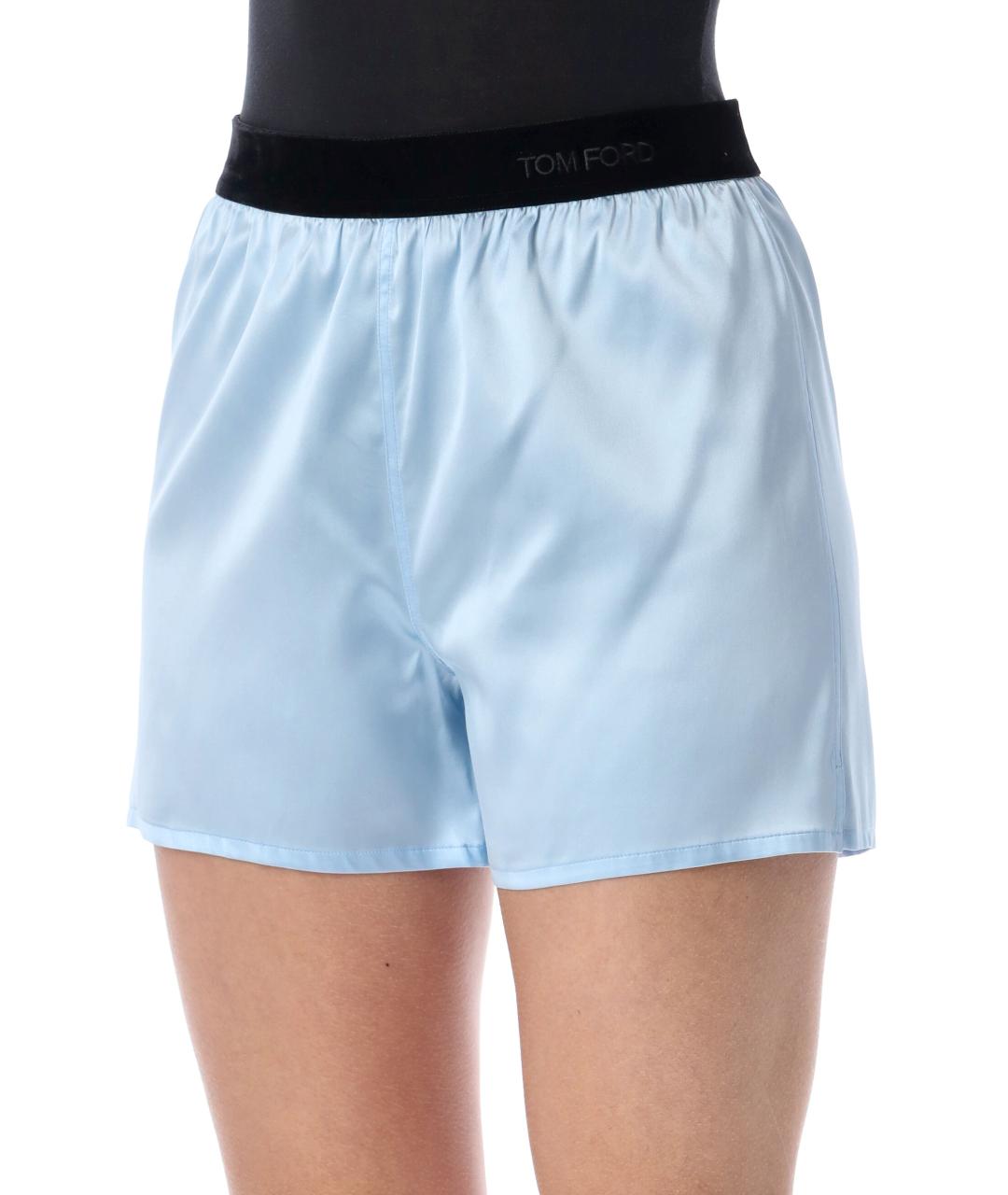 TOM FORD Синие шелковые шорты, фото 4