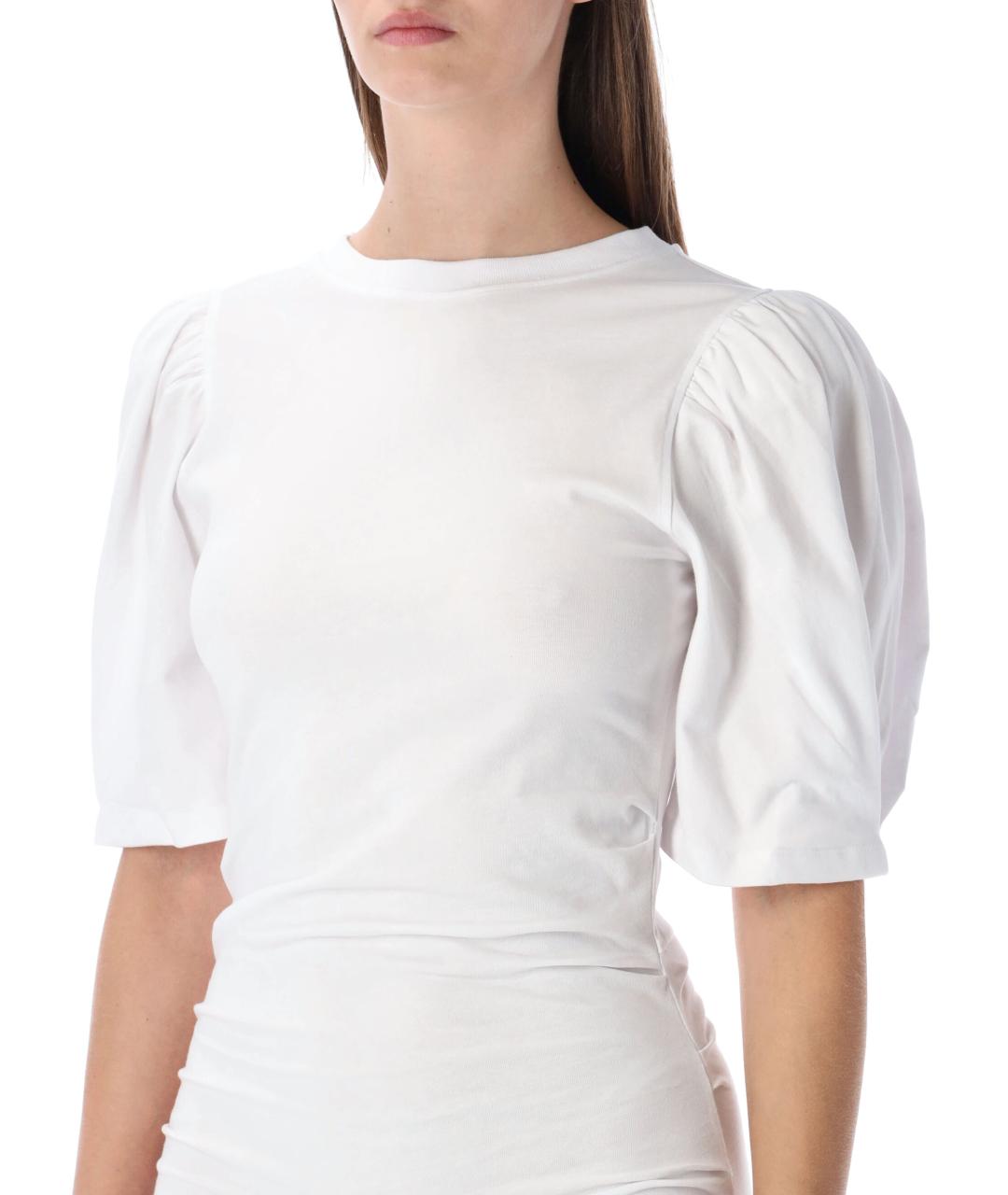 ISABEL MARANT ETOILE Белое хлопковое повседневное платье, фото 4