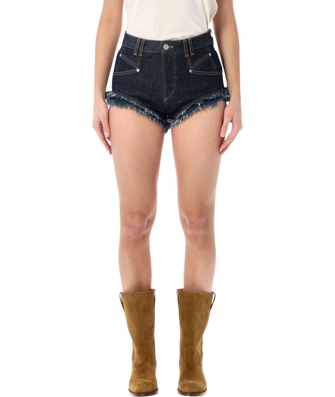 ISABEL MARANT ETOILE Синие хлопковые шорты, фото 4