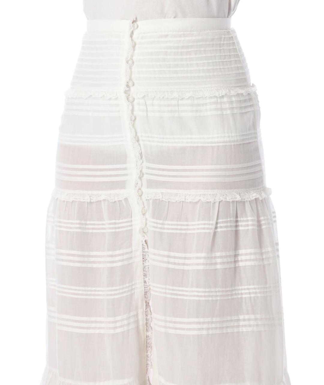 ISABEL MARANT ETOILE Белая хлопковая юбка миди, фото 3