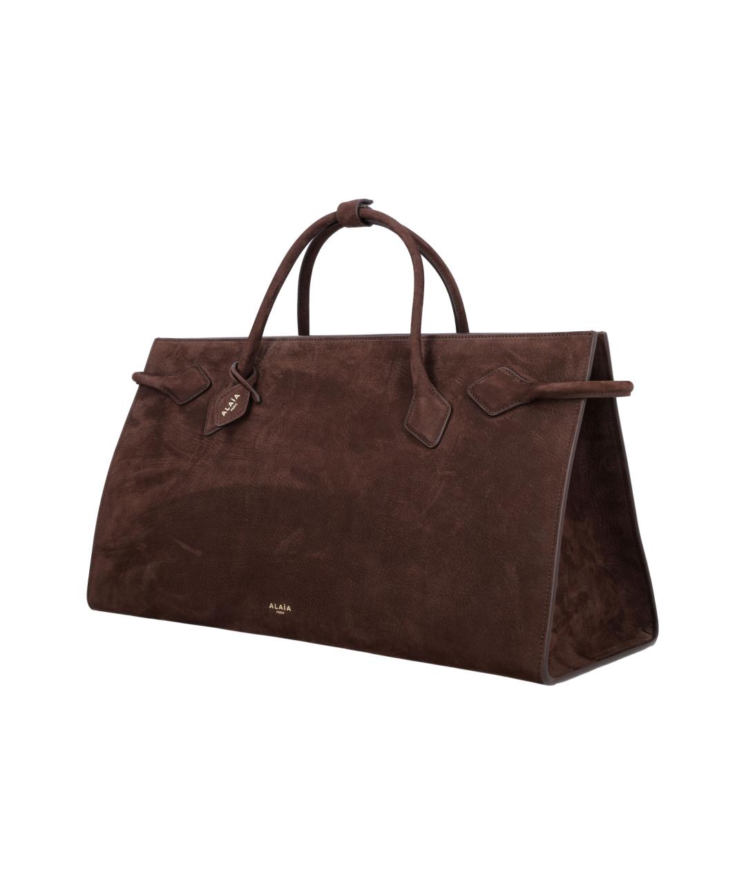 ALAIA Коричневая кожаная сумка тоут, фото 3
