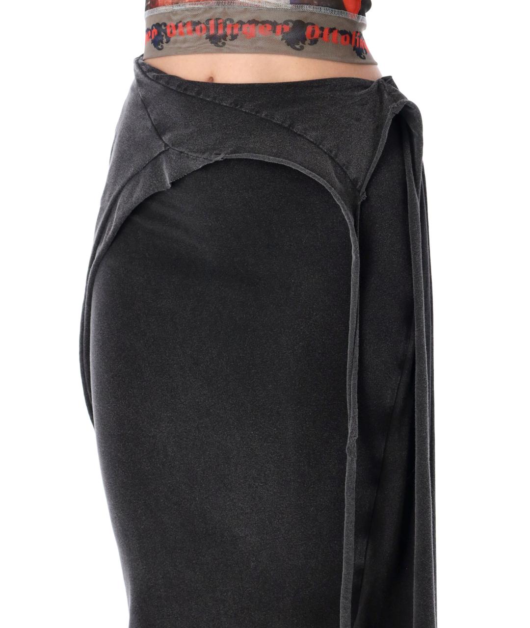 OTTOLINGER Антрацитовая хлопковая юбка макси, фото 3