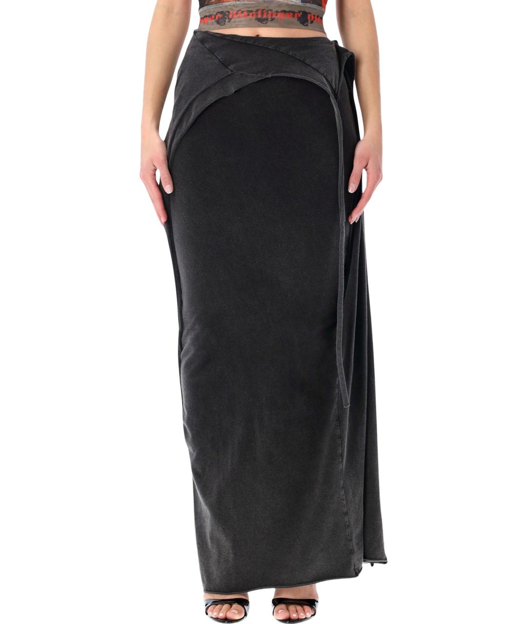 OTTOLINGER Антрацитовая хлопковая юбка макси, фото 4