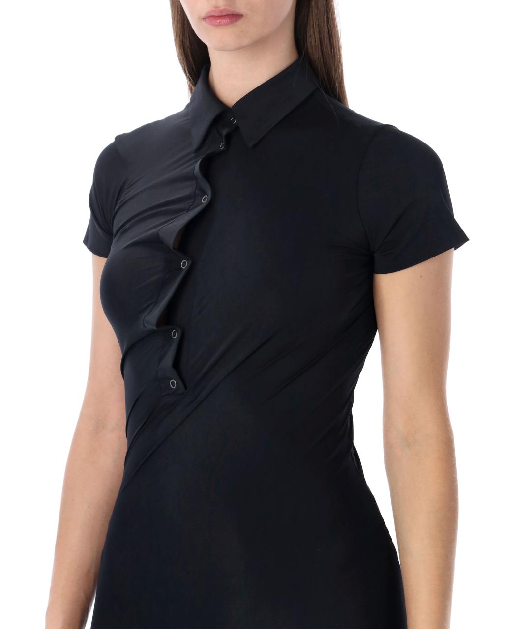 OTTOLINGER Черное полиамидовое повседневное платье, фото 3