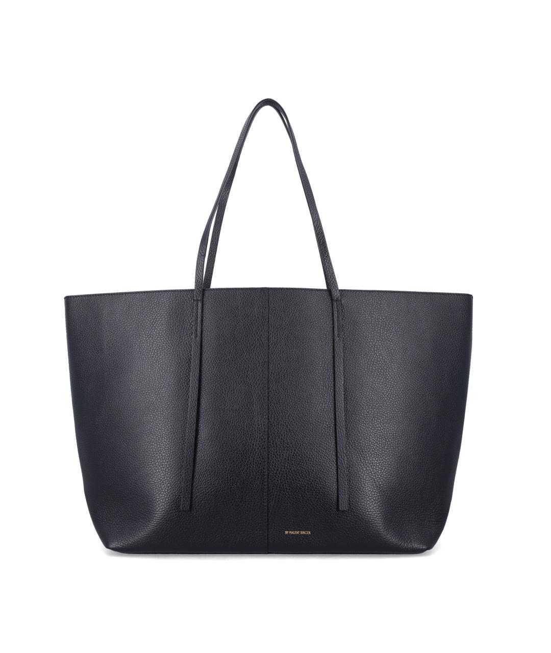 BY MALENE BIRGER Черная кожаная сумка тоут, фото 1