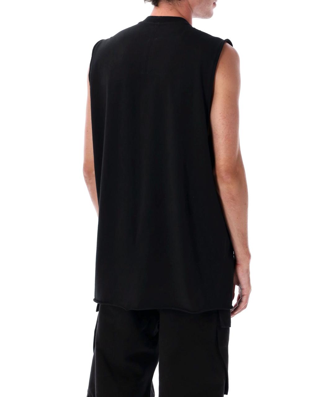 RICK OWENS Черная хлопковая майка, фото 3