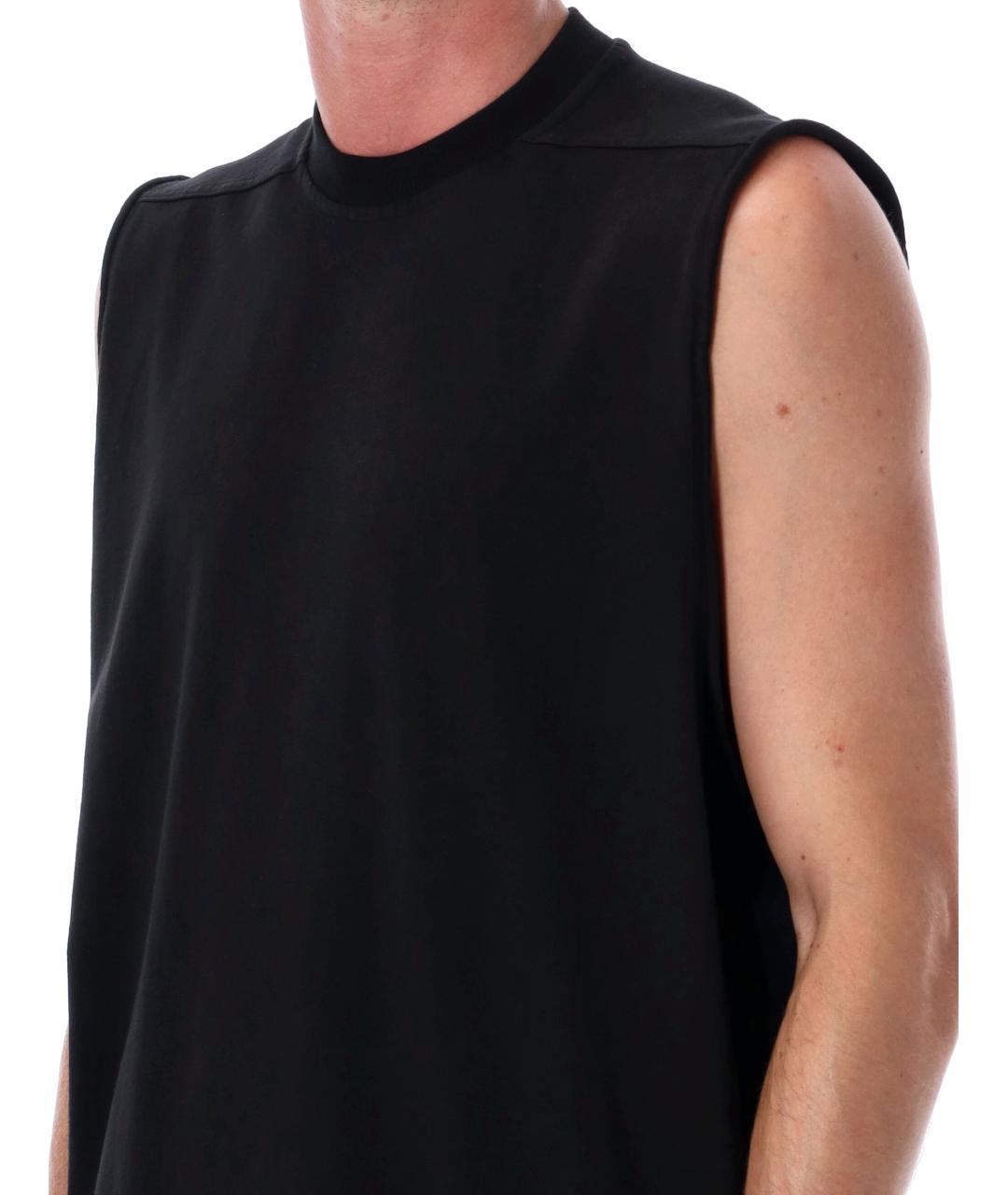 RICK OWENS Черная хлопковая майка, фото 4
