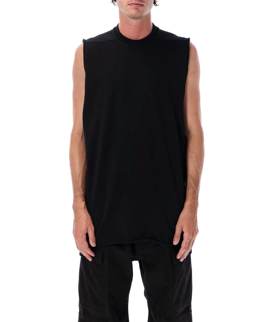 RICK OWENS Черная хлопковая майка, фото 2