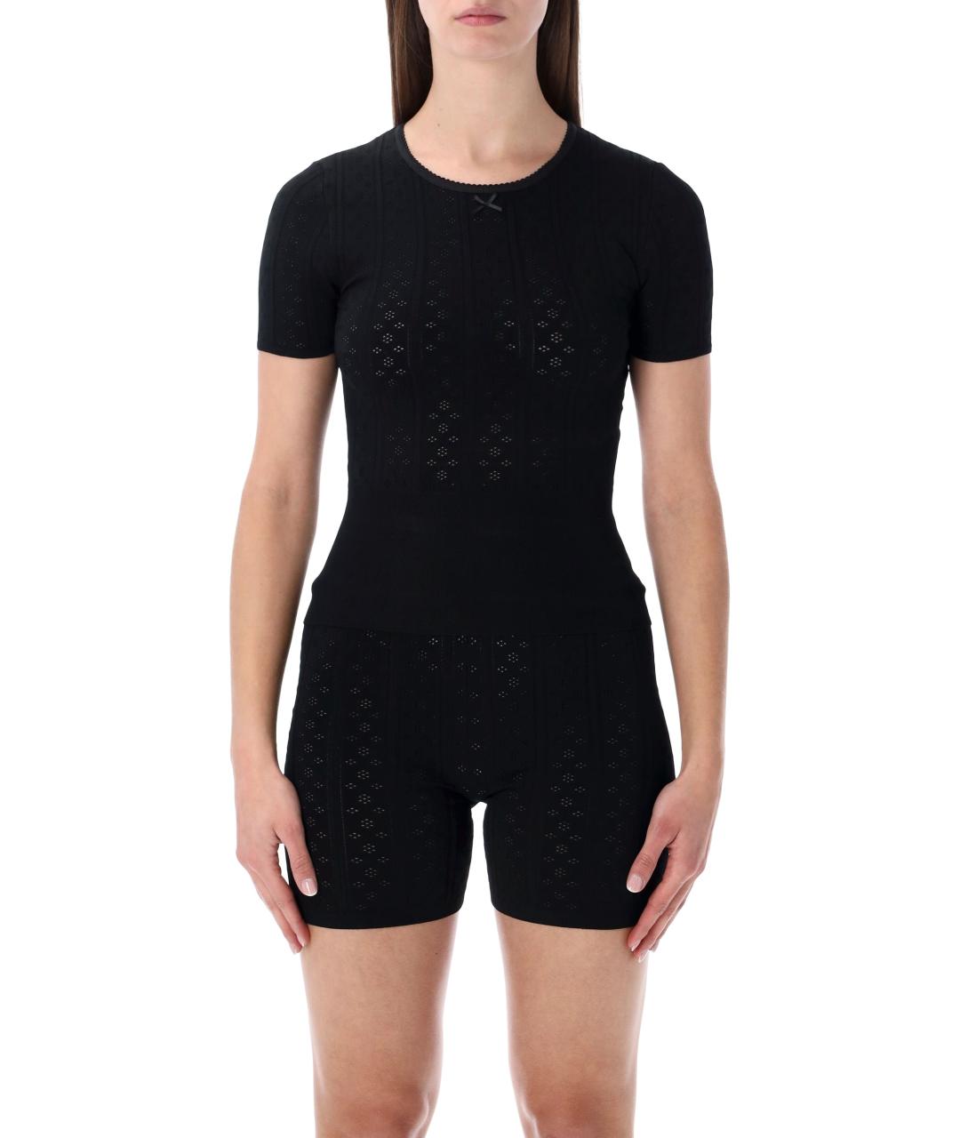 J.W.ANDERSON Черная вискозная футболка, фото 2