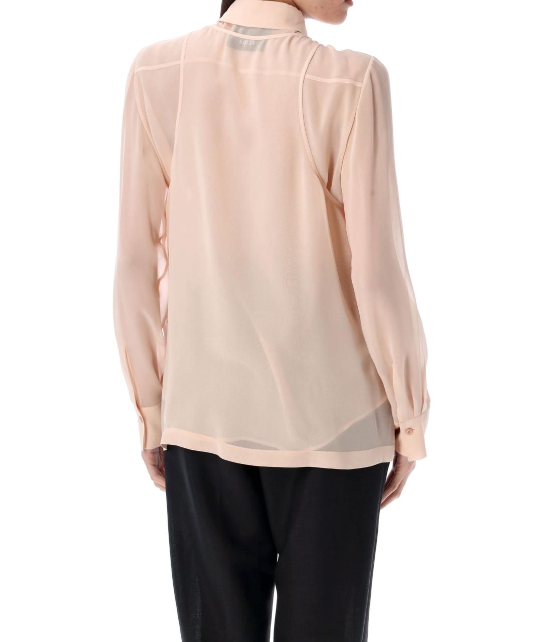 FENDI Розовая шелковая рубашка, фото 3