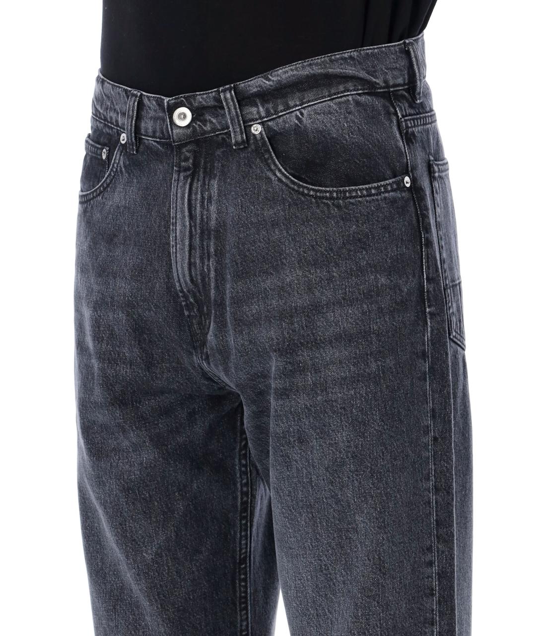 OUR LEGACY Черные хлопковые прямые джинсы, фото 3