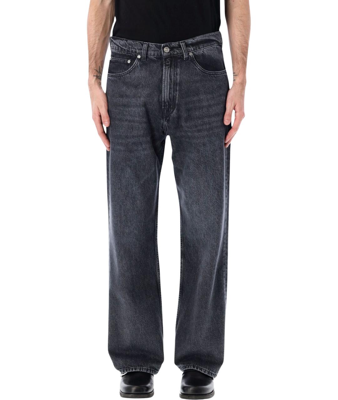 OUR LEGACY Черные хлопковые прямые джинсы, фото 4