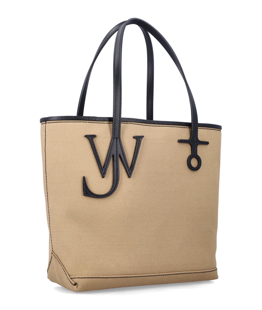 J.W.ANDERSON Бежевая хлопковая сумка тоут, фото 2