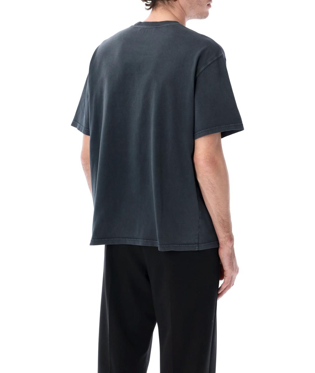 MARNI Черная хлопковая футболка, фото 2