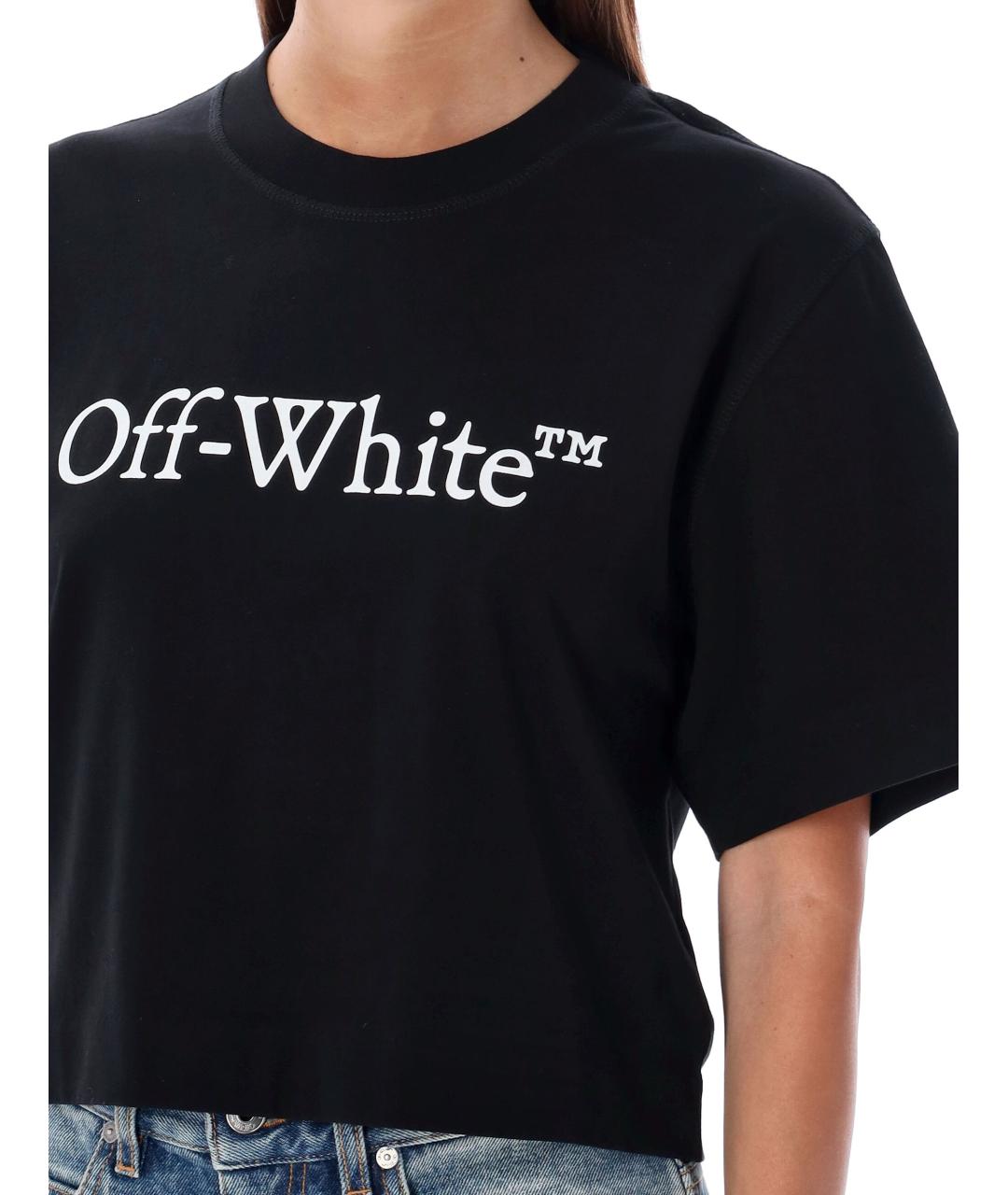 OFF-WHITE Черная хлопковая футболка, фото 4