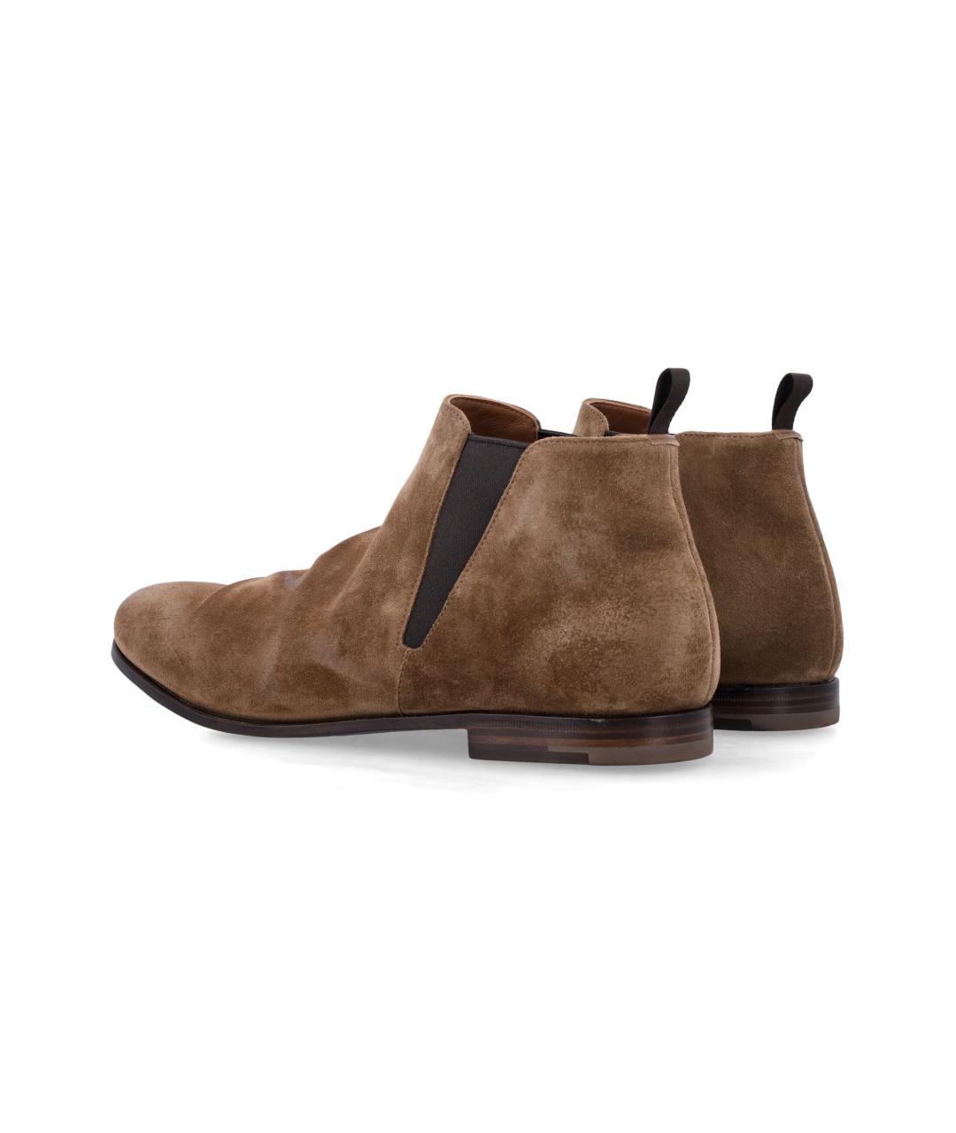 CHURCH'S Коричневые замшевые низкие ботинки, фото 3