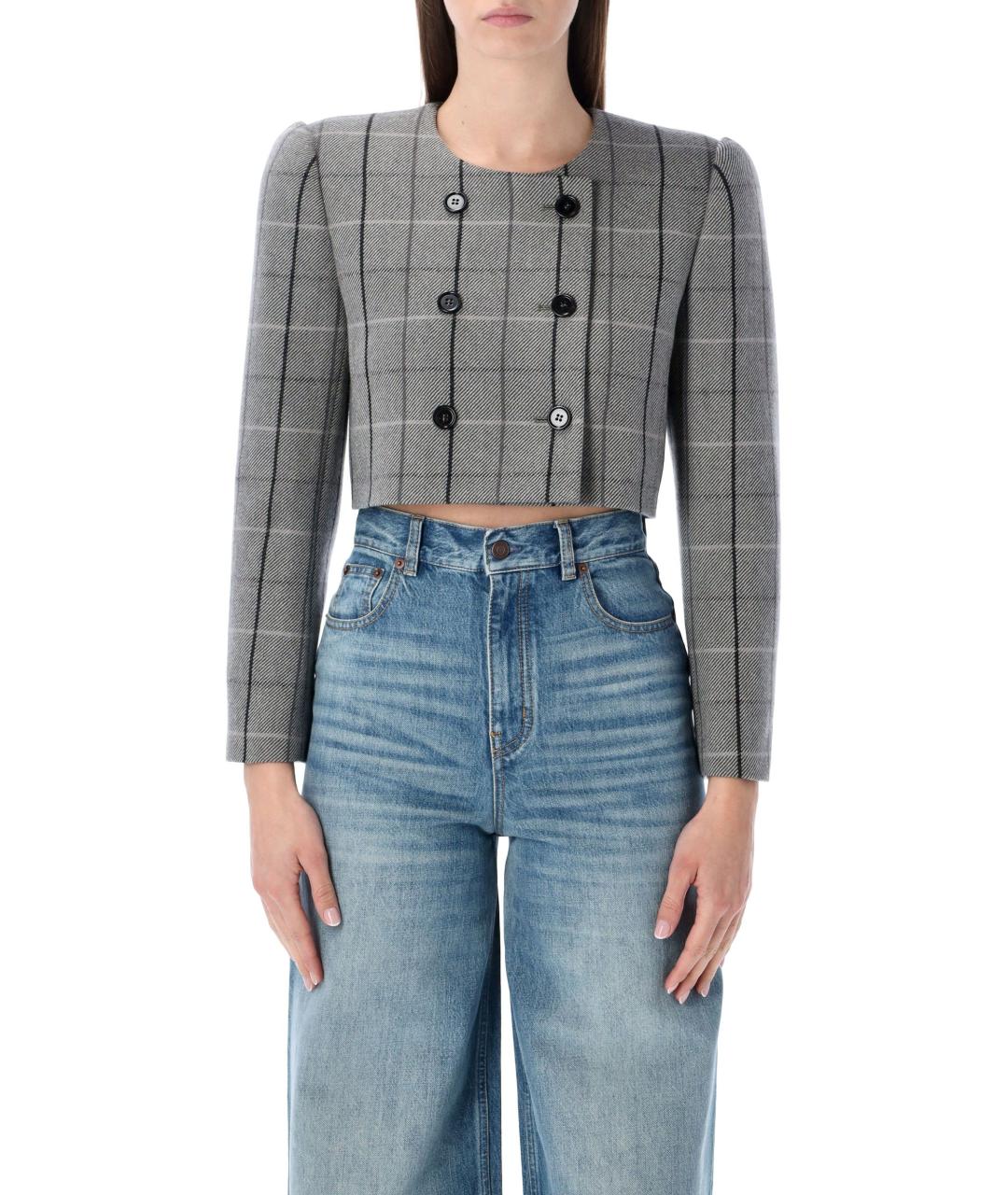 CHLOE Серый шерстяной жакет/пиджак, фото 2