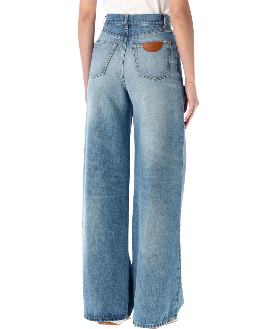 CHLOE Синие хлопковые прямые джинсы, фото 2