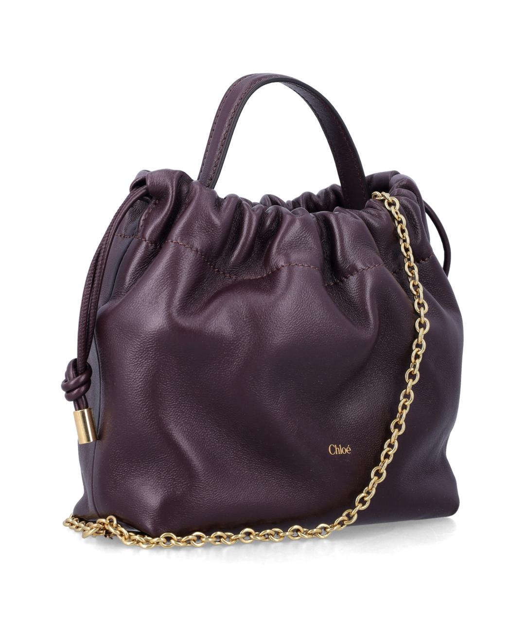 CHLOE Фиолетовая кожаная сумка тоут, фото 2