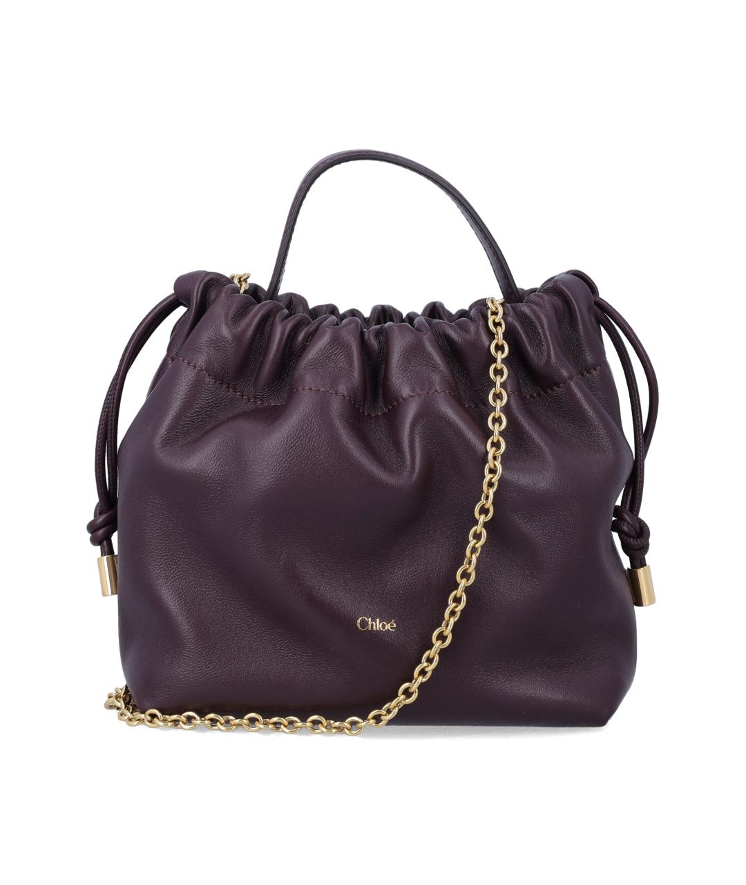 CHLOE Фиолетовая кожаная сумка тоут, фото 1