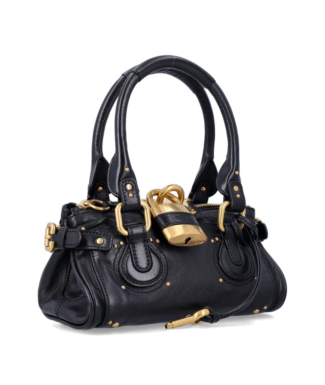 CHLOE Черная кожаная сумка тоут, фото 2