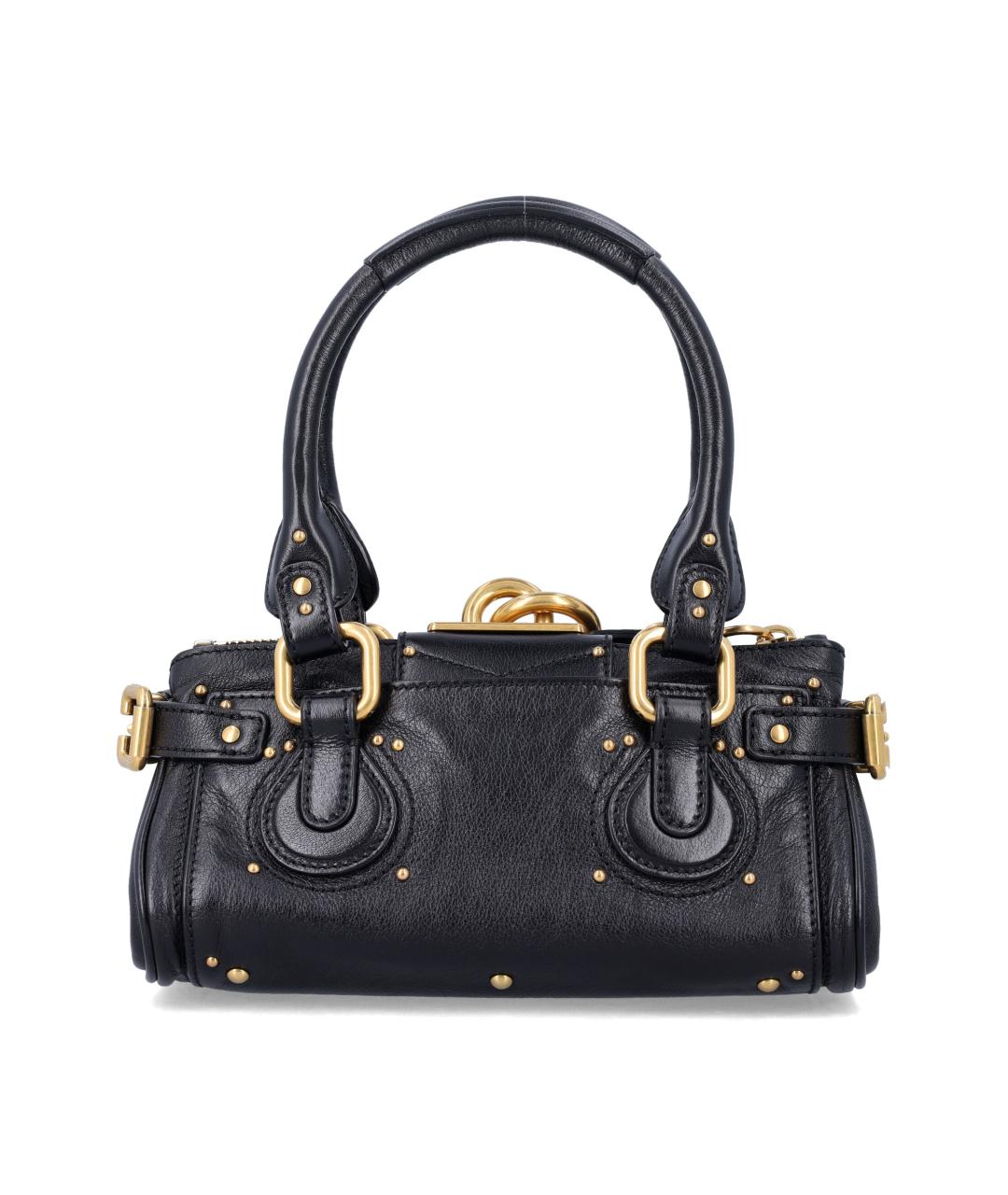 CHLOE Черная кожаная сумка тоут, фото 3