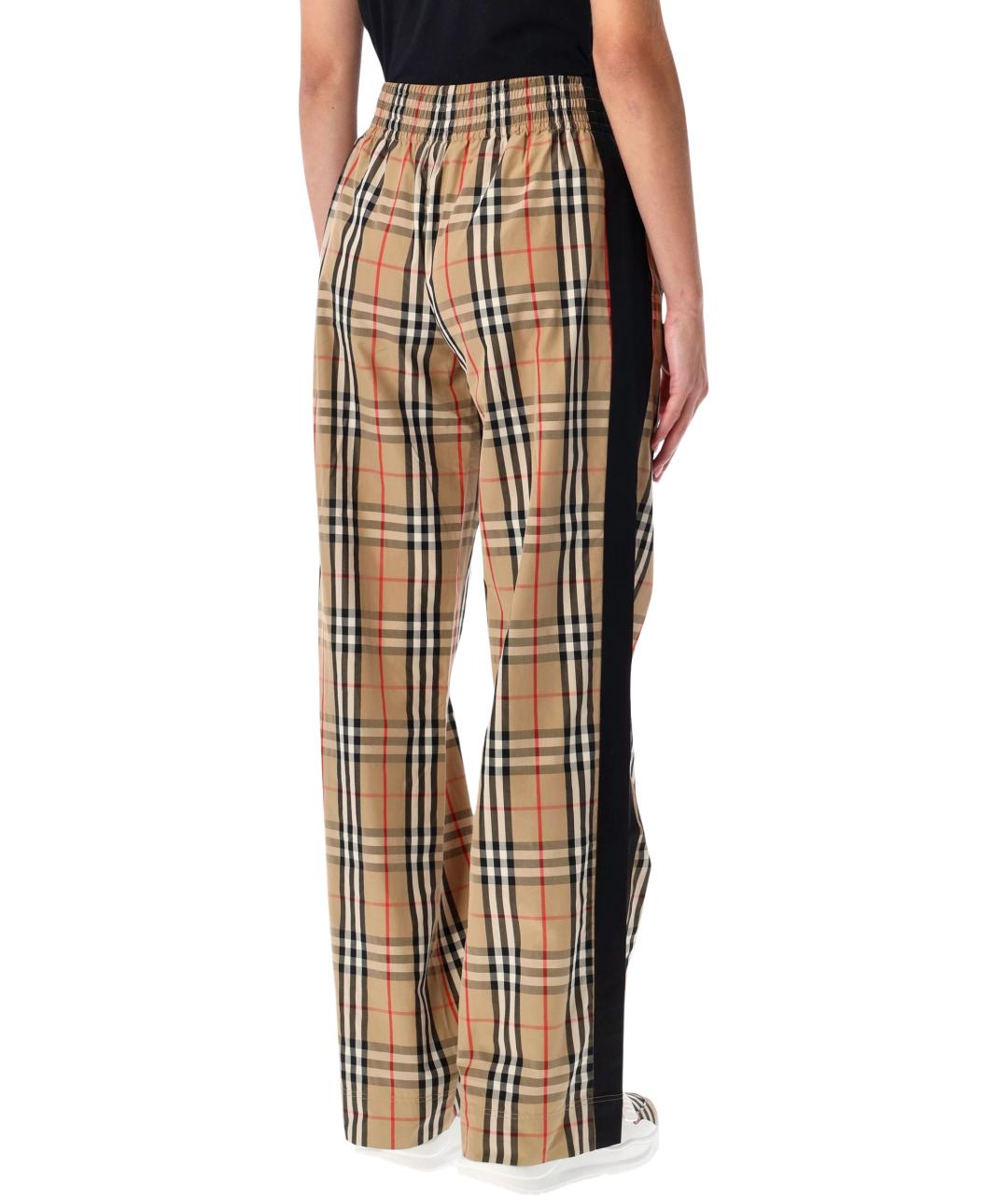 BURBERRY Мульти хлопковые прямые брюки, фото 3