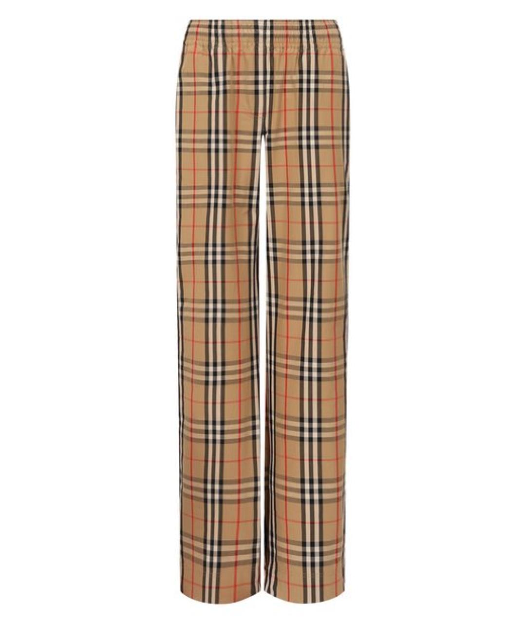 BURBERRY Мульти хлопковые прямые брюки, фото 1