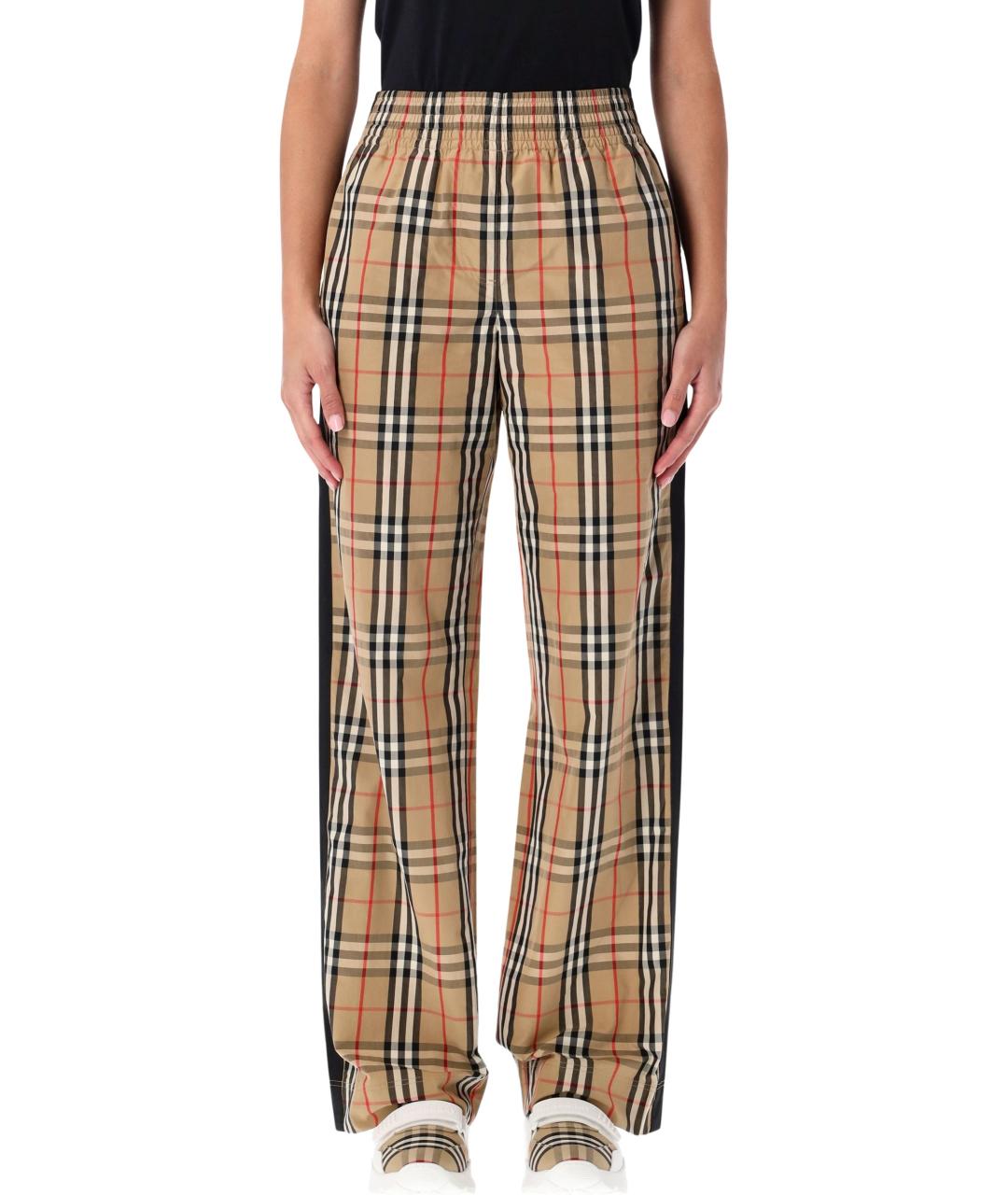 BURBERRY Мульти хлопковые прямые брюки, фото 2