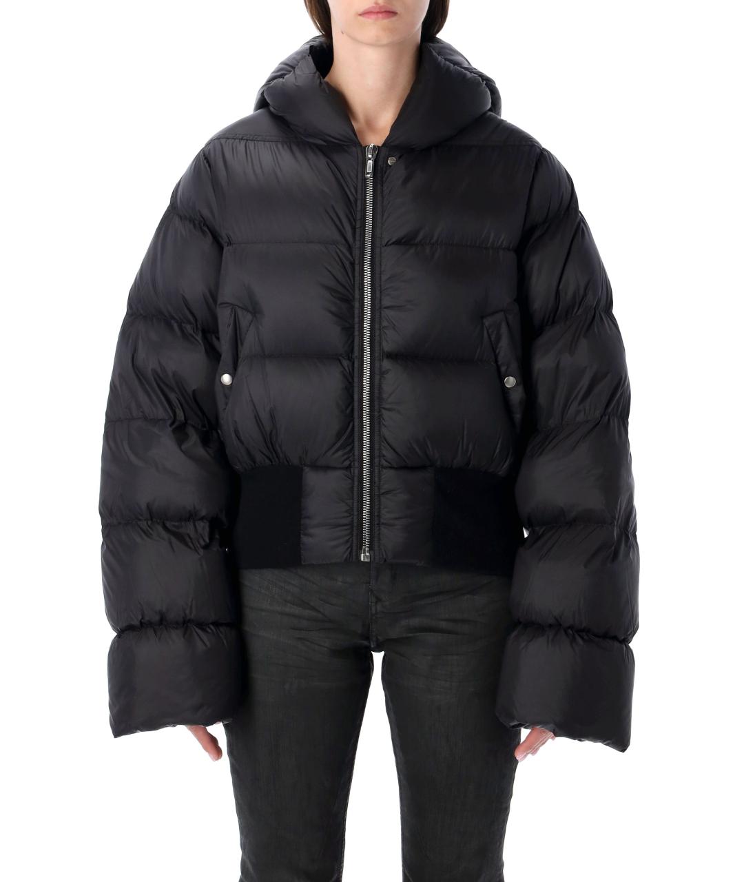 RICK OWENS Черный полиамидовый пуховик, фото 2