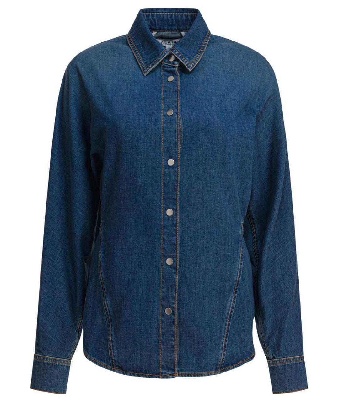 ALAIA Синяя хлопковая рубашка, фото 1