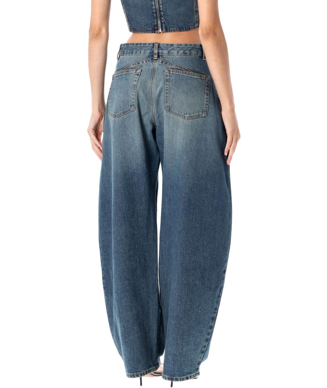 ALAIA Синие хлопковые прямые джинсы, фото 3