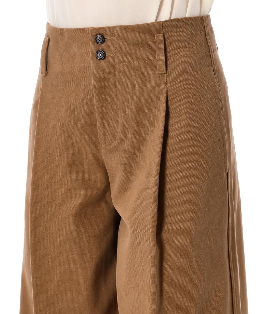 CHLOE Коричневые хлопковые брюки широкие, фото 4