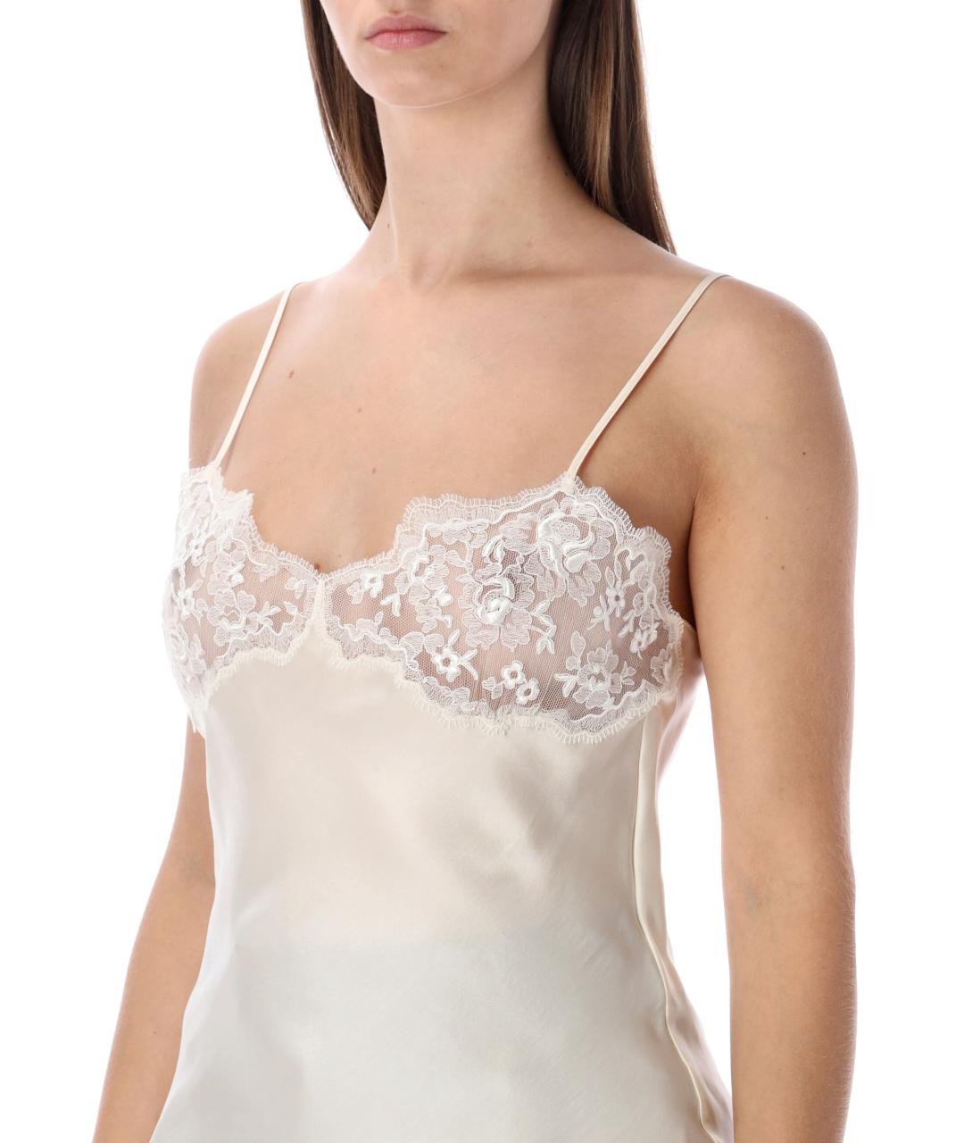 CHLOE Белая шелковая майка, фото 4