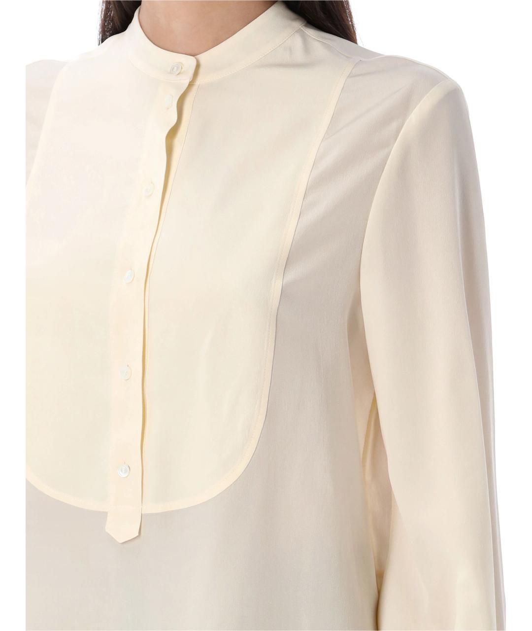 CHLOE Бежевая шелковая блузы, фото 4