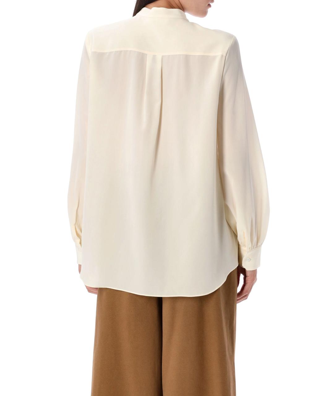 CHLOE Бежевая шелковая блузы, фото 3