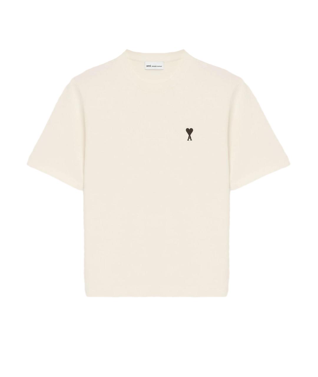 Ami Paris Белая хлопковая футболка, фото 1