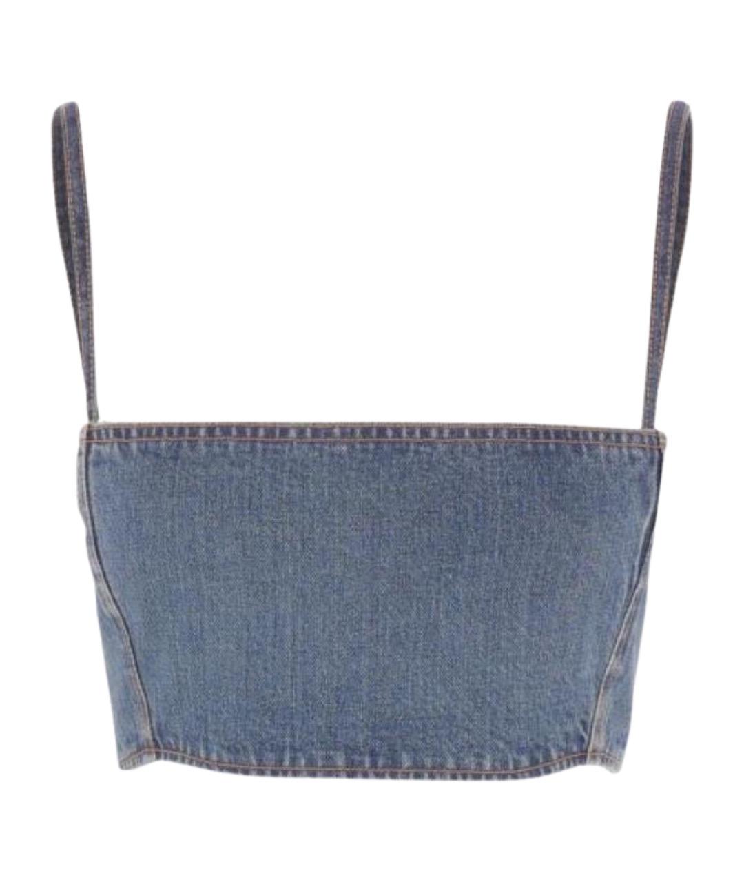 ALAIA Синяя хлопковая майка, фото 1